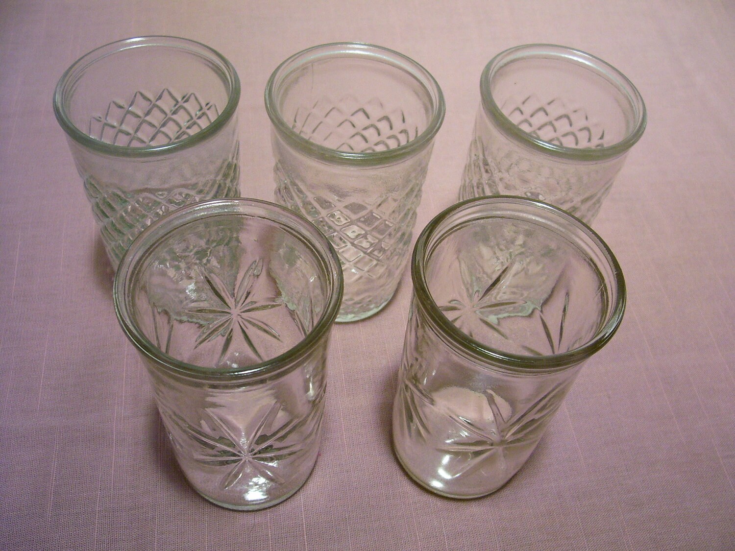 Vintage Jelly Jar Juice Glasses 5 By Bubbiesmemories On Etsy