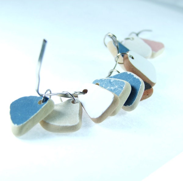 Beach Pottery Shards Top Drilled jewelry quality 10