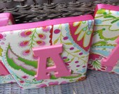 Wall Letters, 8x10 Framed Monogram, Teja Pink Kumari Garden, Painted Letters, Wood Letters, Personalized, Monogram
