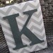 Nursery Letters, 3 Piece Letter Set, Gray Nursery, Georgia Nursery, Gray Chevron, Framed Monogram, Painted Letters, Wall Letters