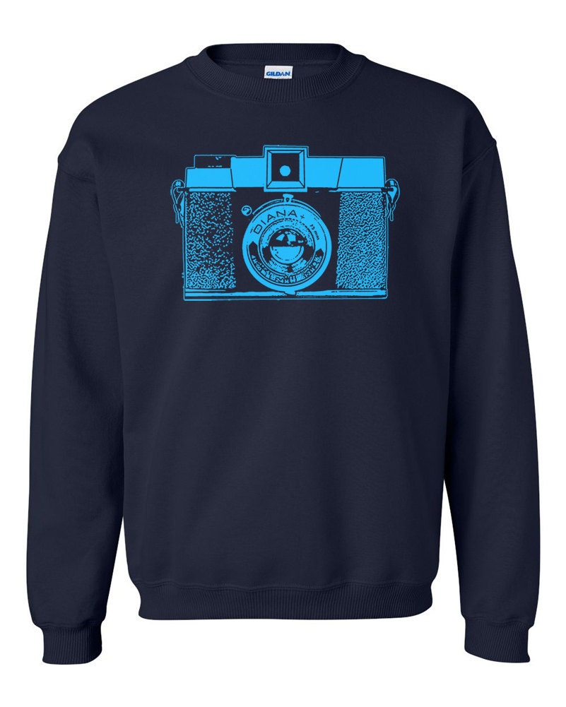 Diana Camera Crewneck Sweat Shirt Silkscreen Analogue Retro Lomography