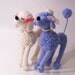 Needle Felted Snooty Poodle, Blue