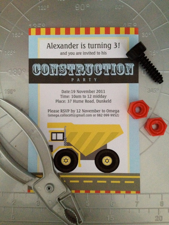 Construction Printable Fill In Invitation Il_570xn