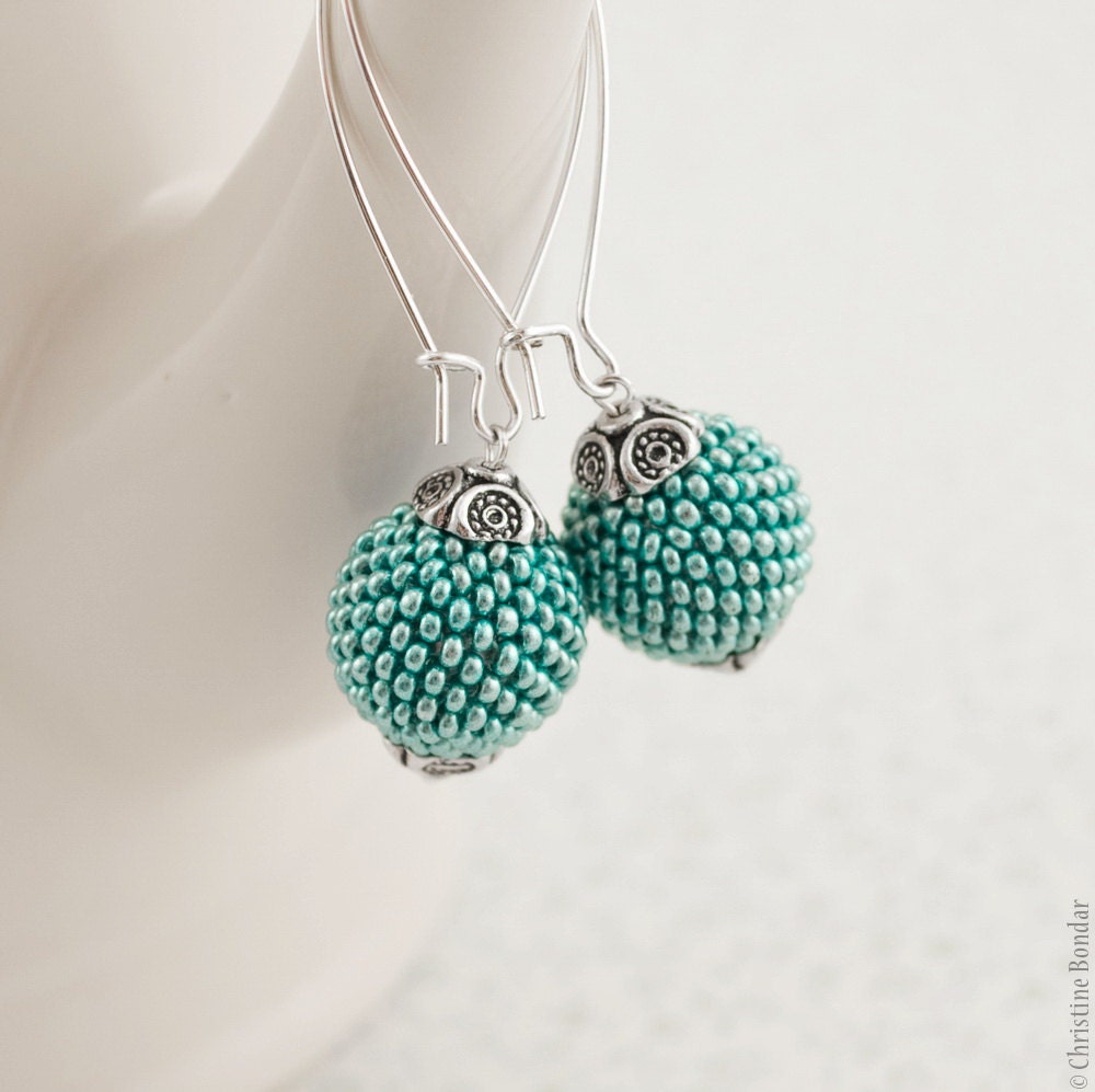 Mint Blue Earrings - Mint Jewelry, Pastel Jewelry
