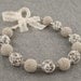 Gray Fabric Necklace - Shabby Chic Jewelry