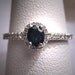 Vintage Sapphire Diamond Wedding Ring Art Deco Estate