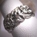 Antique Art Deco Wedding Band Ring Vintage White Gold Floral