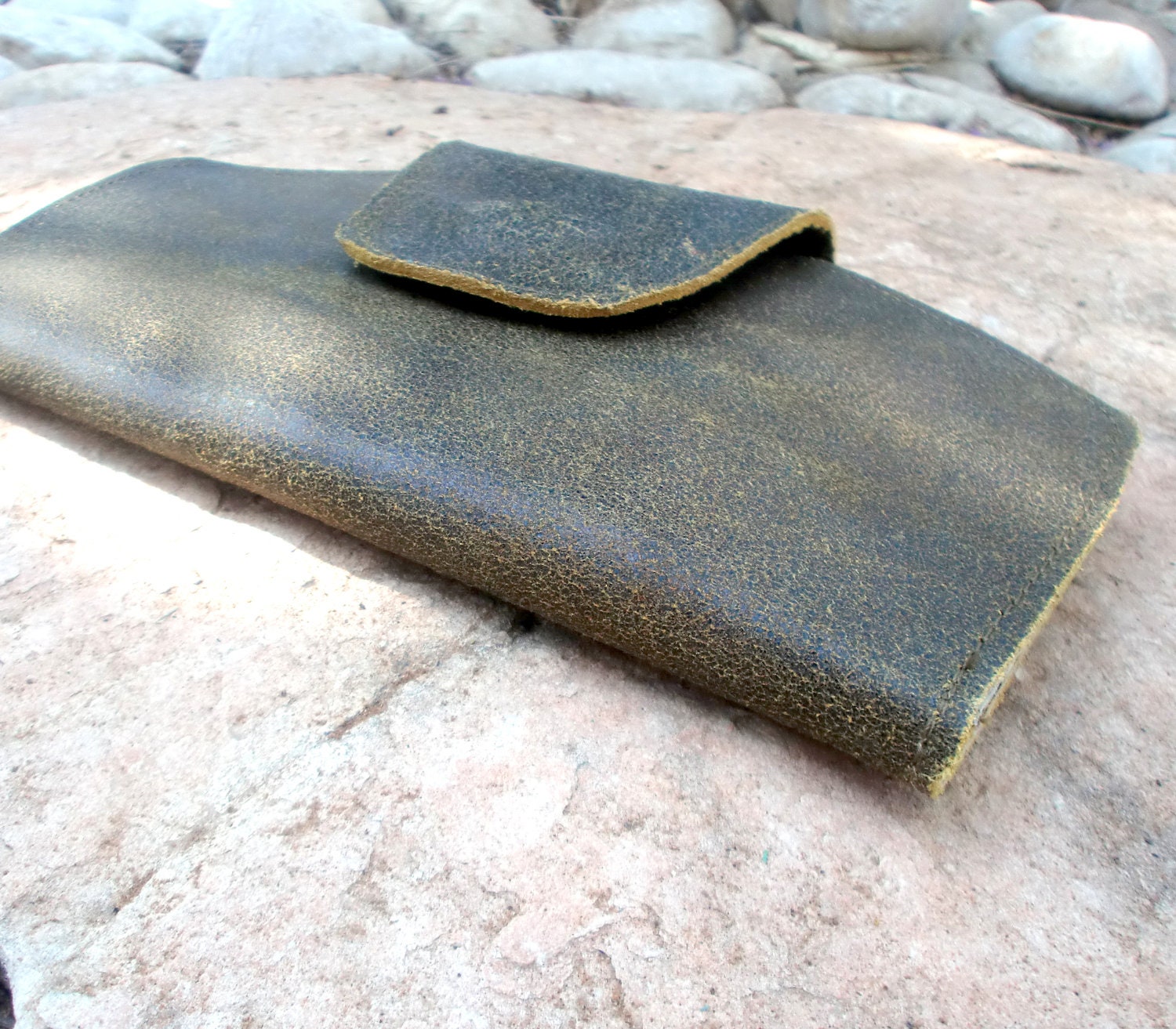 Free shipping, Rough brown Leather Wallet, leather clutch, gift for her, women leather purse