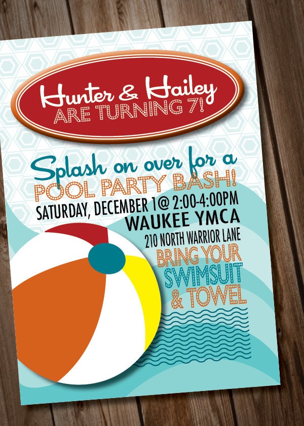 DIY Printable Pool Party Party Invitation Il_170x135