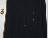 SONIA RYKIEL Designer Pinstriped Jacket, Great Shape, Chic Classic You'll Wear Forever Size 8 or 10 M L