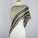 crochet shawl tiramisu triangular bamboo beige acorn brown stripes fall wrap neckwarmer scarf for her fashion - the tiramisu