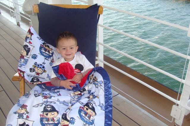 CUSTOM MADE -- 3pc Set Minky Toddler/ Crib Blanket, Toddler Pillow & Pillow Case -- Pirate Froggy Jungle Skulls Minky with Satin Trim