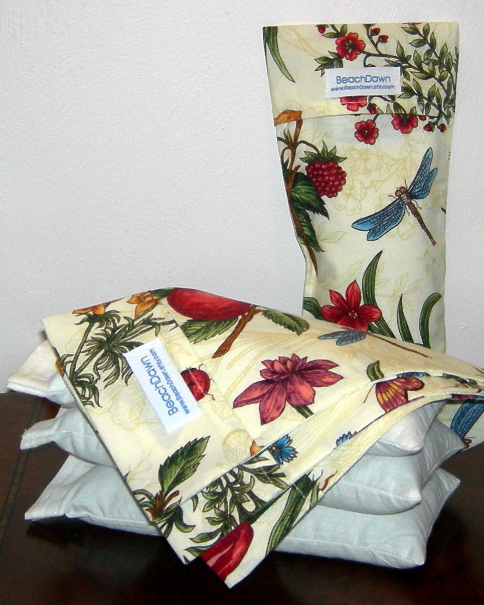 Lavender Aromatherapy Eye Pillow in Muslin with Velcro Closure and Royal Botanical Washable Eye Pillow Cover