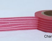 Pink stripe irregular line Washi Masking Tape Roll Adhesive Stickers WT22