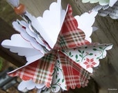 3 Origami Star Ornament Decorations for Your Holiday Home 5 Inches Wide
