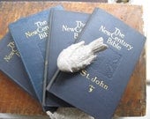 Set of Four Antique Bible Books