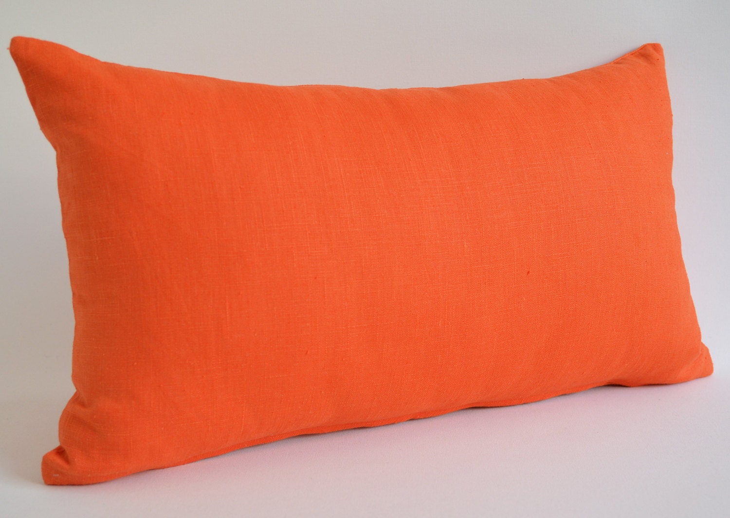Sukan / 1 Orange Linen Pillow Case 20x36 pillows by sukanart