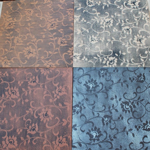 Black Lace Wall Art - reclaimed wood with lace print - ecofriendly home decor