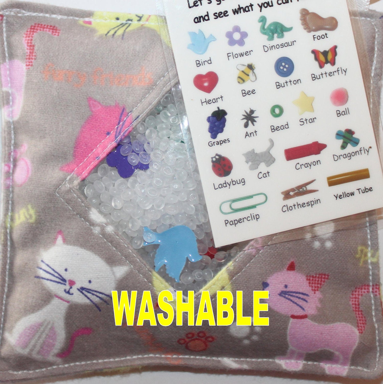 I Spy Bag - FANCY FELINES Treasure Hunt with Picture Card - All sales helps support our sports activities and summer camps.