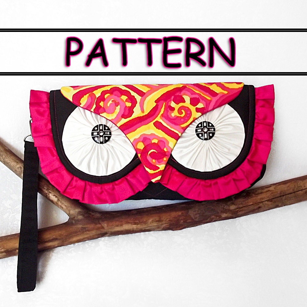Ruffled Silk Owl Clutch Bag PATTERN may sell finished product in your Etsy shop. 