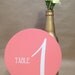 Modern Hand Painted Table Numbers