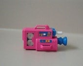 Vintage Barbie Doll Accessory, Mini Wind up Movie Recorder camcorder 1980s Toy