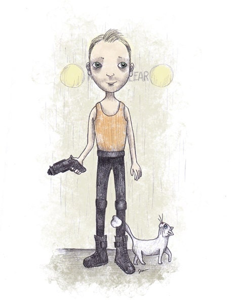 Korben Dallas - The Fifth Element - 8 1/2 x 11 Illustration Print