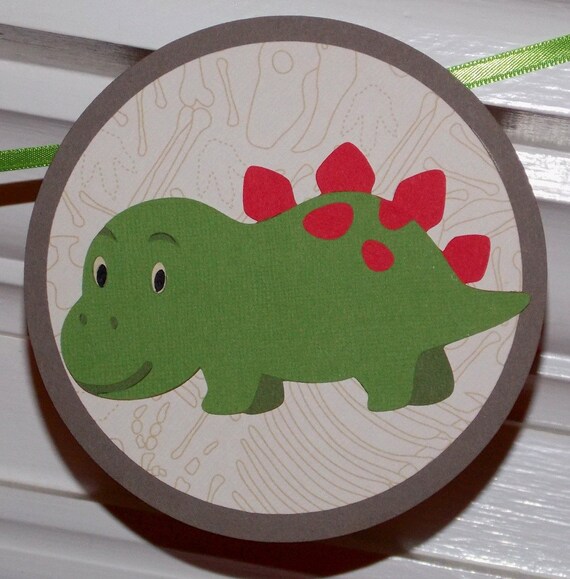 Dinosaur Happy Birthday Banner ... Dinomite ... red blue orange green yellow ... READY TO SHIP ... panels adjustable Il_570xn