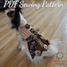 Small Dog Dress Pattern - Dog Clothes PDF Sewing Pattern S207- 5 Sizes Included
