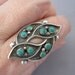 Vintage Sterling Turquoise Zuni Ring