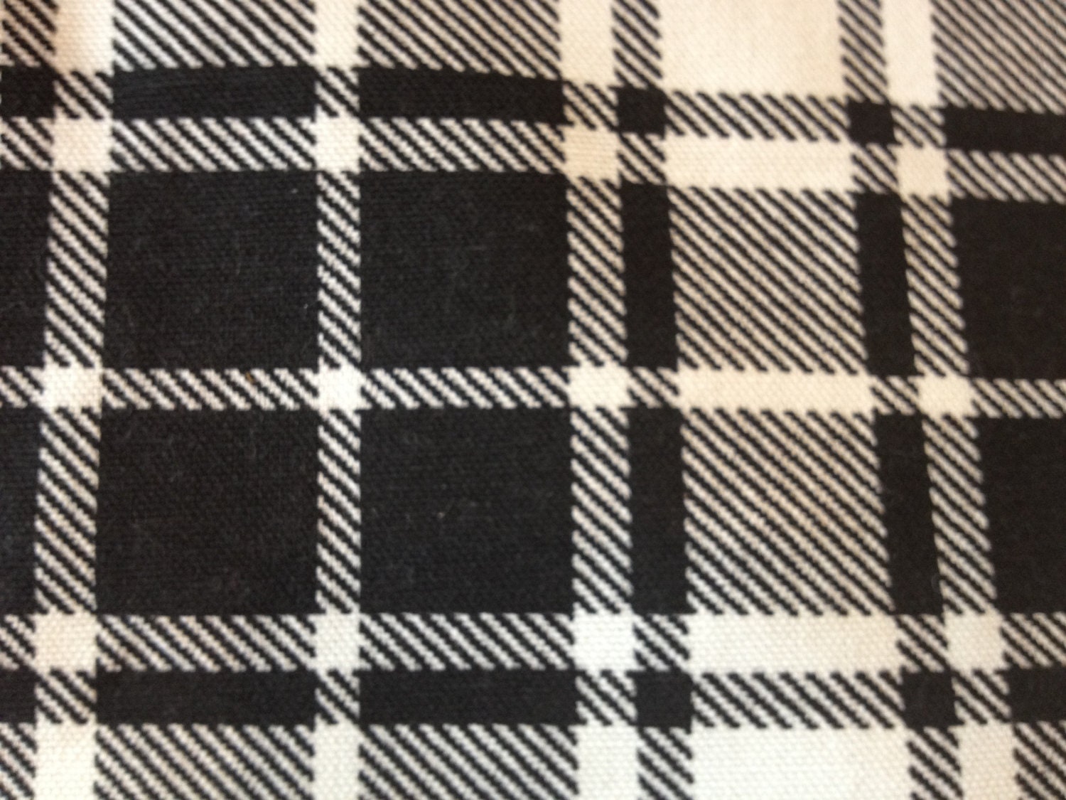 Black and white check 54" wide medium weight home decor fabric