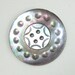 Vintage Shell Button Mother of Pearl Button HUGE Antique Black Pearl Carved 4