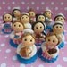 Happy Baking Cupcake Toppers ( 6 Baker Dolls, 1 Birthday Message Plate)