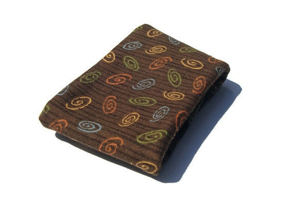 Multi Color Swirls with Brown Stripes Coffee Cozy Handmade Insulated Beverage Sleeve Hot Drinks Cold Drinks Eco Friendly