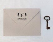 Monogram Address Rubber Stamp - Self Inking Stamp also available - 'Bounty'