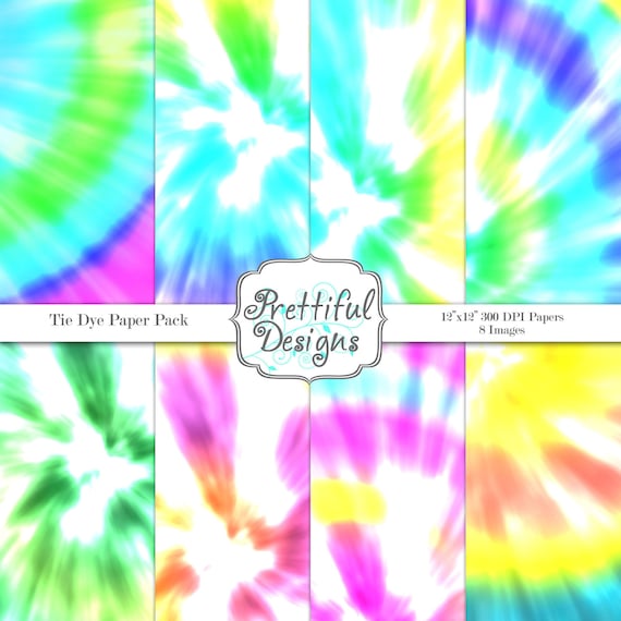 50% OFF SALE Digital Paper Pack for Personal or Commercial Use - Tie Dye (116) Il_570xn