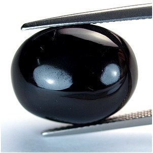 5253 - CAB - 14 x 17mm Black Spinel Oval Cab