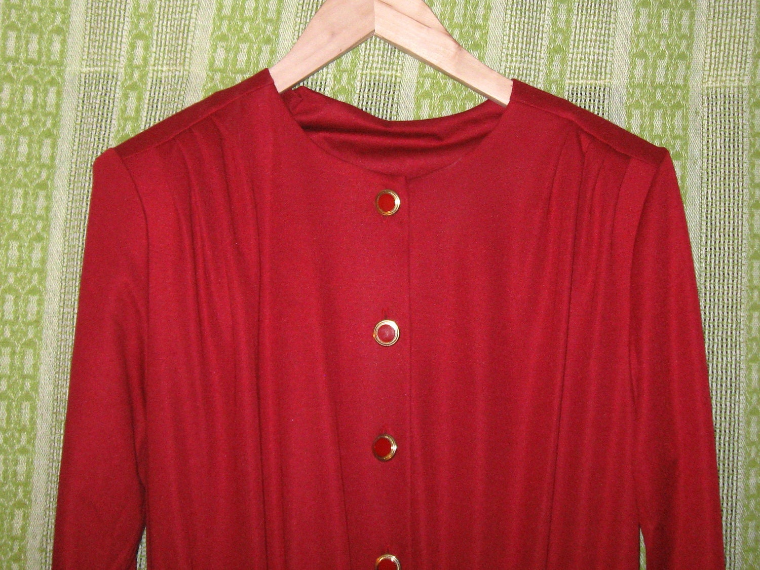 Vintage 80's Eighties 1980's Hipster Cyber Monday Indie Holiday Women Ladies Teen Clearance Burgundy Tone Dress with Belt 40% OFF SALE