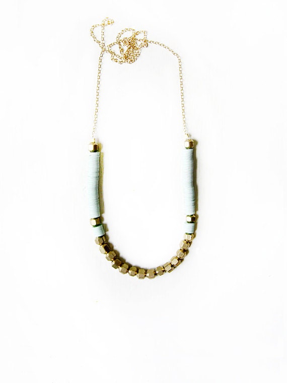 Mint brass necklace