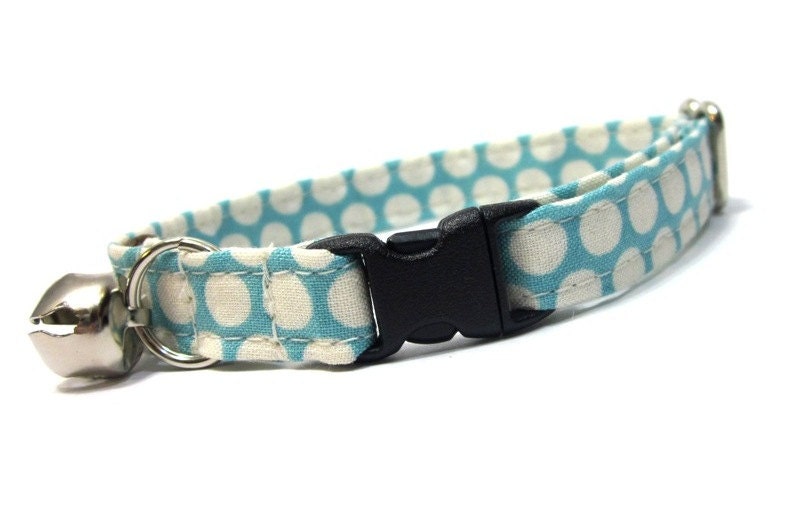 Cat Collar- Blue Dots