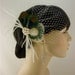 Bridal Feather Fascinator, Bridal Fascinator, Feather Fascinator, Fascinator, Wedding Veil, Bridal Headpiece, Bridal Veil, Pearls