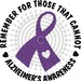 Buy ANY 2 Get 1 FREE -Remember For Those That Cannot - Alzheimer's Awareness - Vinyl Decal Sticker