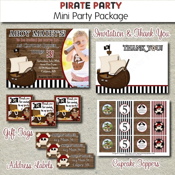 Pirate Birthday Party Package - DIY You Print - Forever Your Prints Il_570xn