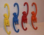 Monkey Hanger / Hook / Cast Iron / Nursery / Kids room Decor / Whimsical Decor