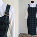 Vintage 80s Dress Jumper Plaid School Girl Style