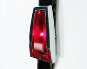 Red tail light Vintage upcycled Wall Art