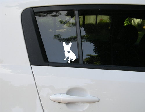 Frenchie Love car decal