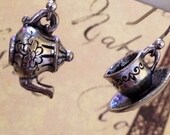 one lump or two:  teacup and teapot earrings