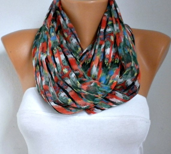 Infinity Scarf Shawl Circle Scarf Loop Scarf Gift -fatwoman