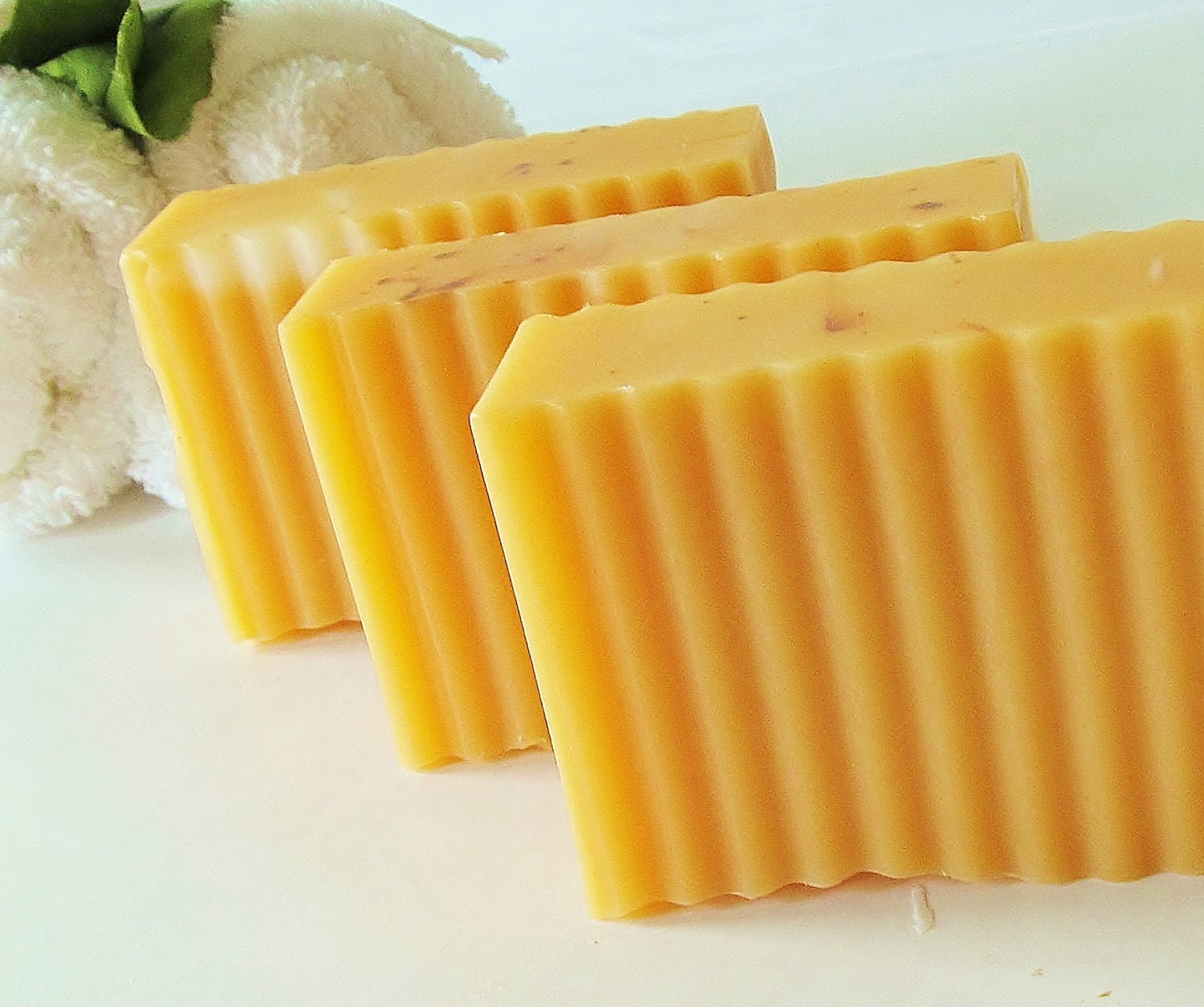 SHEA BUTTER Natural Soap - Magnolia & Orange scent, large 5 oz soap, handmade, glycerin, vegan, scented, gift